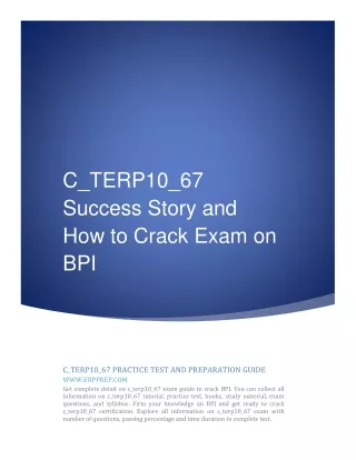 c terp10 67 success story and how to crack exam