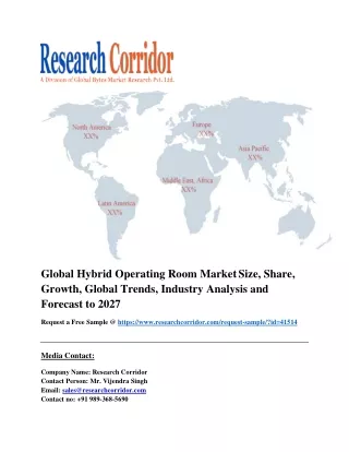 Global Hybrid Operating Room Market Size, Share, Growth, Global Trends, Industry Analysis and Forecast to 2027
