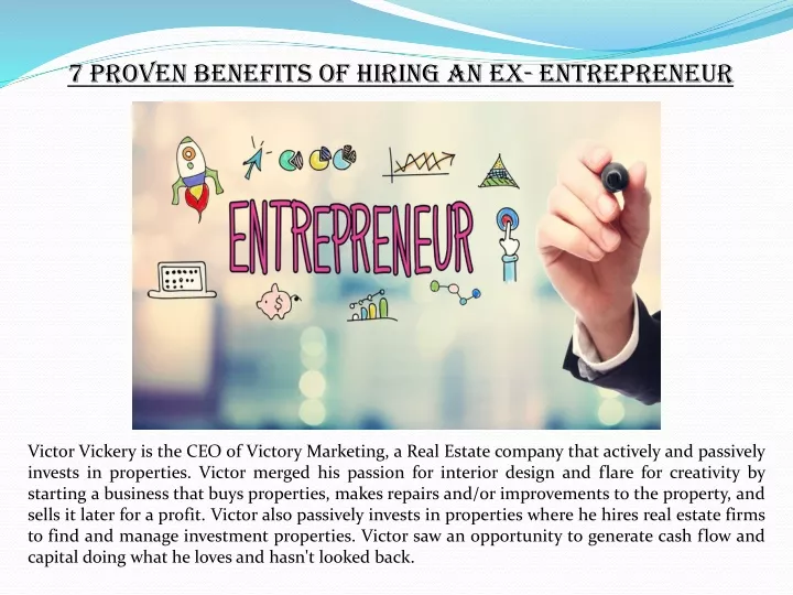 7 proven benefits of hiring an ex entrepreneur