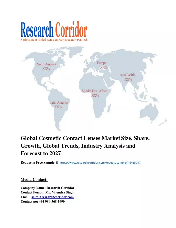 global cosmetic contact lenses market size share