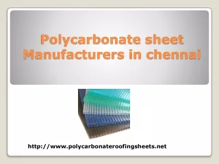 Top Polycarbonate sheet Manufacturers in chennai