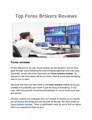 Forex Reviews | Top Forex Brokers | Free Forex Education