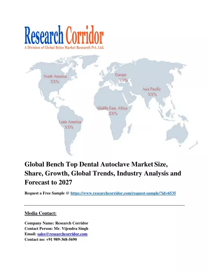 global bench top dental autoclave market size
