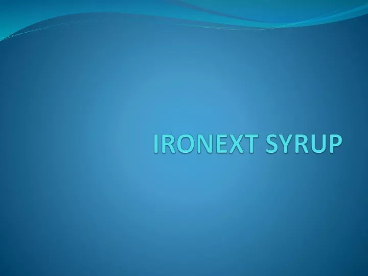 ironext syrup