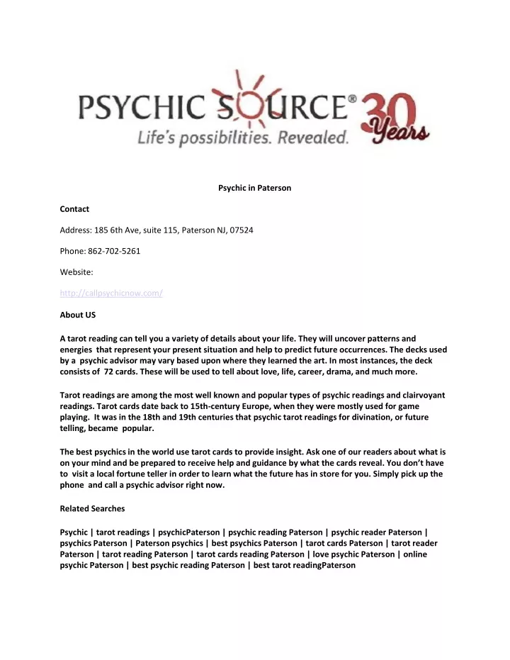 psychic in paterson