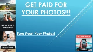 Turn Your Photos Into Cash