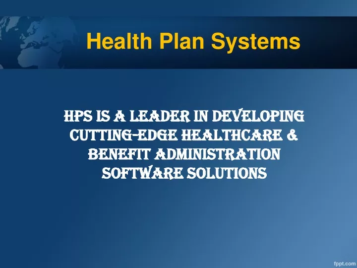 health plan systems