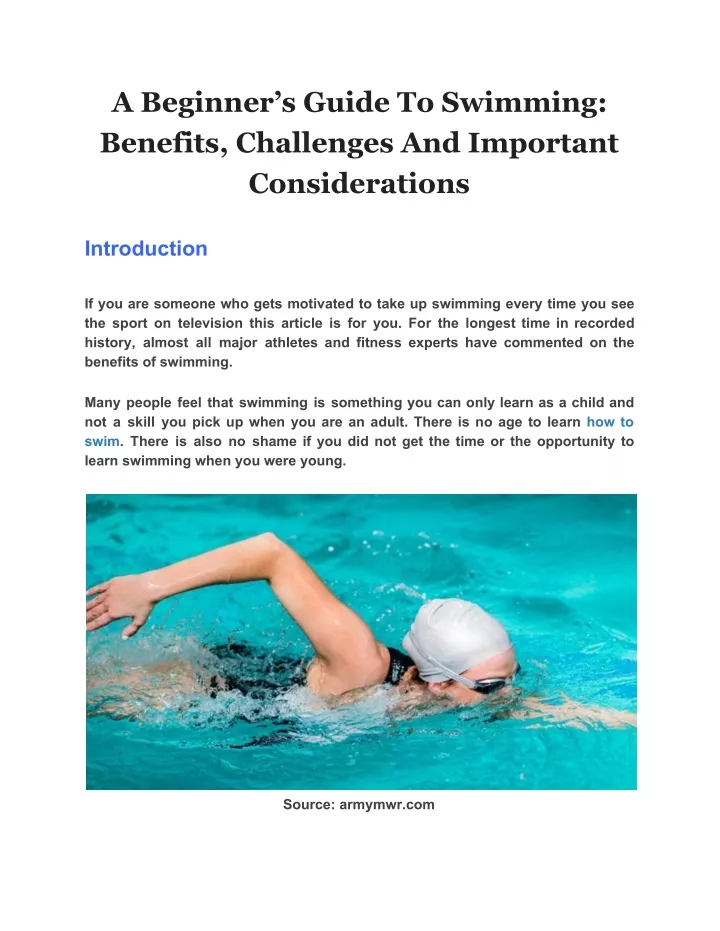 a beginner s guide to swimming benefits