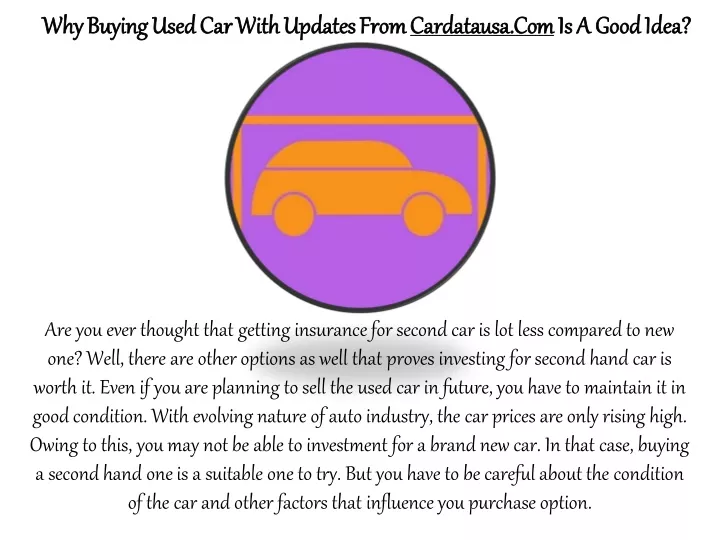 why buying used car with updates from why buying