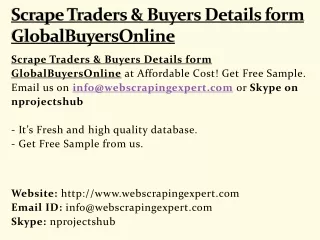 scrape traders buyers details form globalbuyersonline