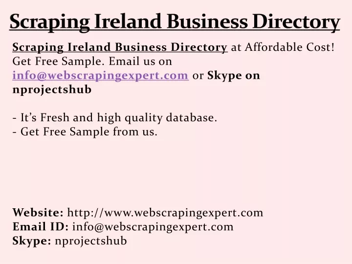 scraping ireland business directory