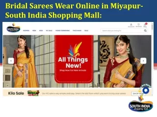 Bridal Sarees Wear Online in Miyapur- South India Shopping Mall: