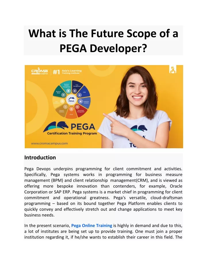 what is the future scope of a pega developer