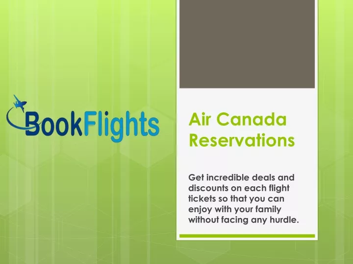 air canada reservations