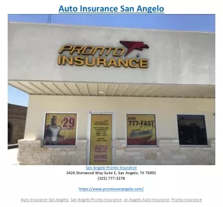 auto insurance san angelo