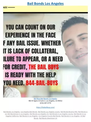 bail bonds los angeles