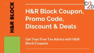 H&R Block Coupon, Promo Code, Discount & Deals