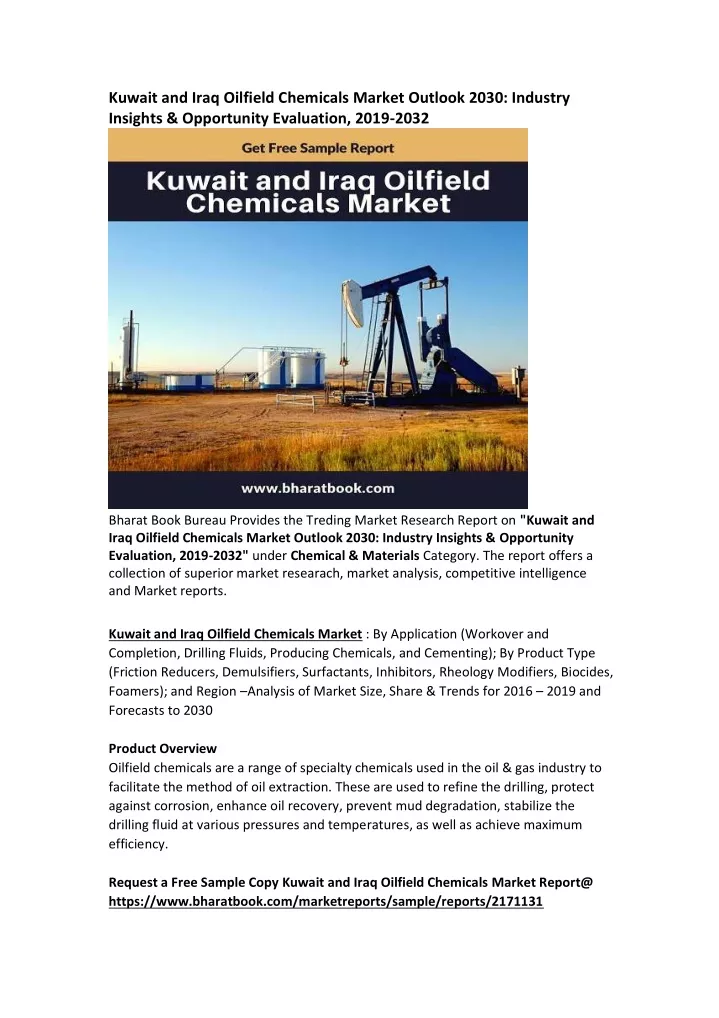 kuwait and iraq oilfield chemicals market outlook