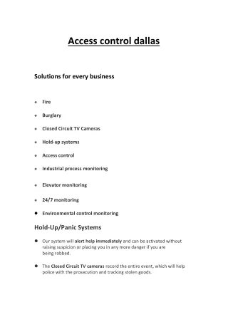 access control dallas