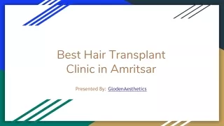 Best Hair Transplant Clinic in Amritsar