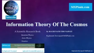 information theory of the cosmos