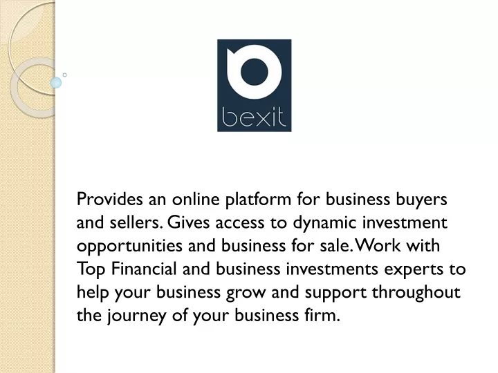 provides an online platform for business buyers