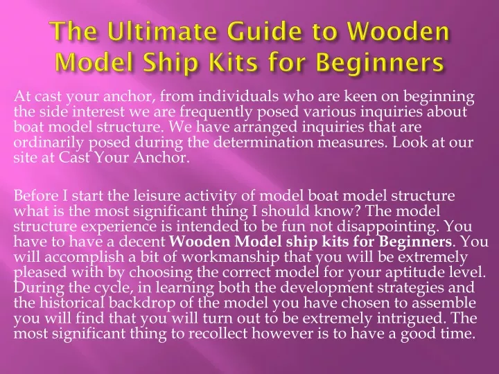the ultimate guide to wooden model ship kits for beginners