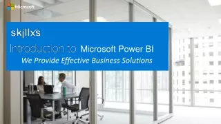 Microsoft Power BI Online Training Designed by Industry Experts - SkillXS IT Solutions