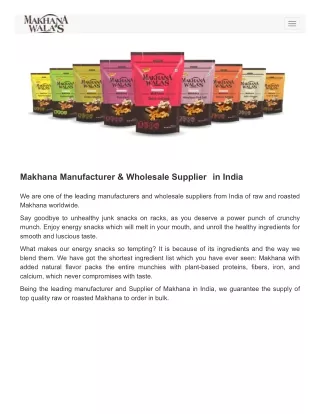 Makhanawala Natura Foods Pvt Ltd