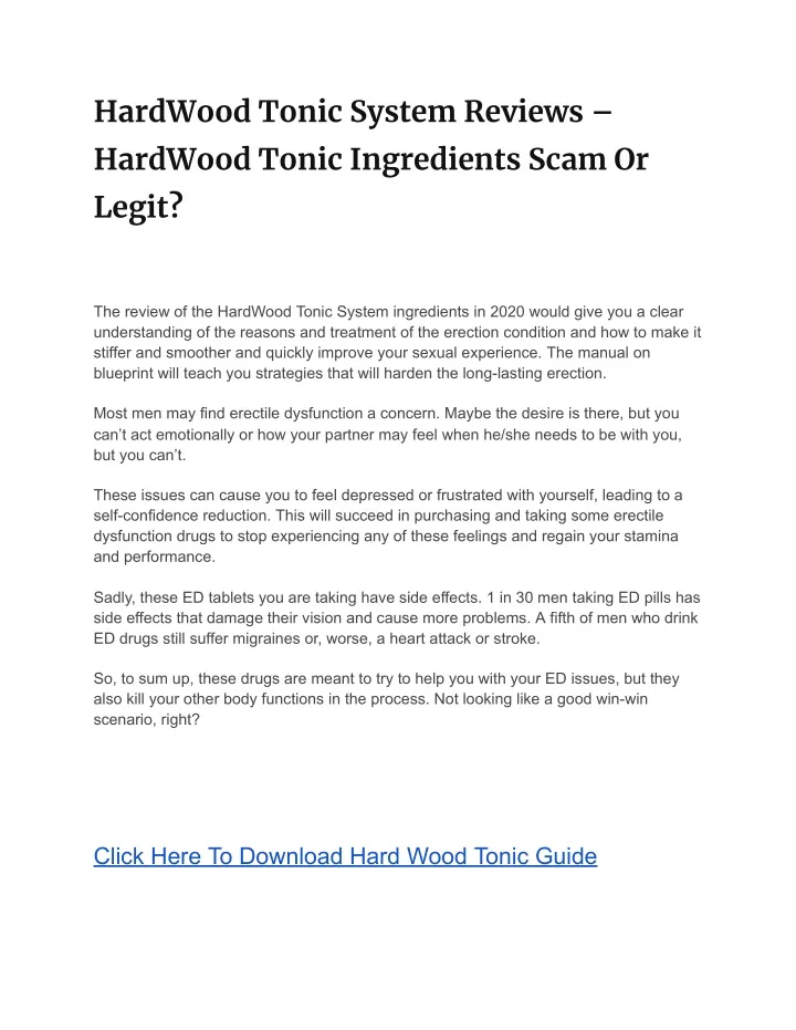 hardwood tonic system reviews hardwood tonic