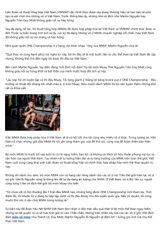 Vua MMA gốc Việt hào hứng được thi đấu tại Việt Nam