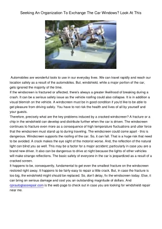 seeking an organization to exchange