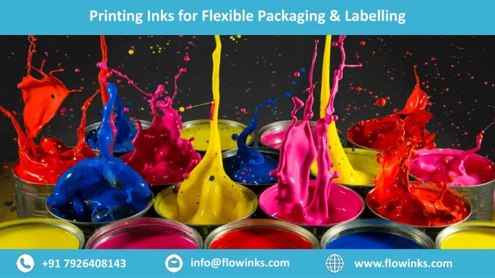 printing inks for flexible packaging labelling