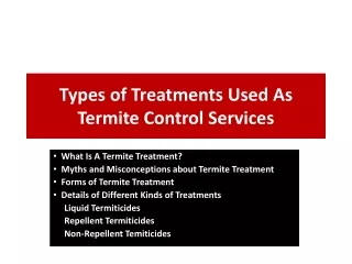 types of treatments used as termite control services