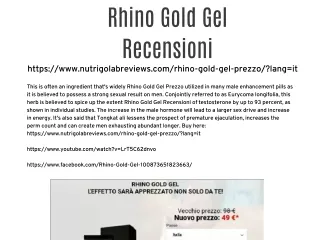 Rhino Gold Gel Recensioni