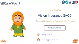 Vision Insurance SAOG - Trusted Insurance Company in Oman