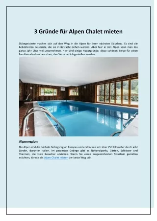 3 gr nde f r alpen chalet mieten