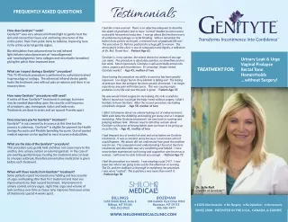 Non-Invasive Urinary Incontinence Treatment For Women