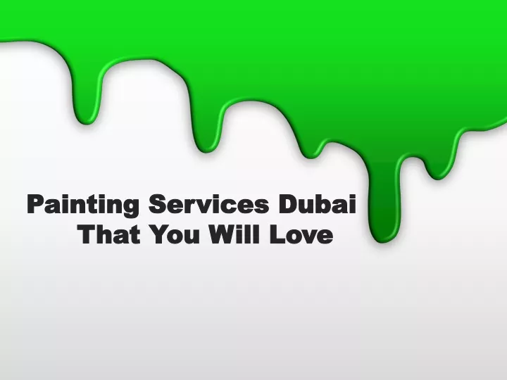 painting services dubai that you will love