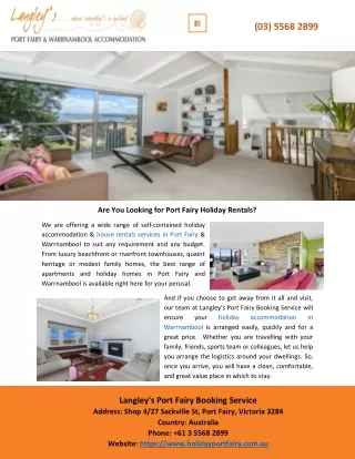 Are You Looking for Port Fairy Holiday Rentals?