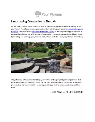 landscaping companies in sharjah