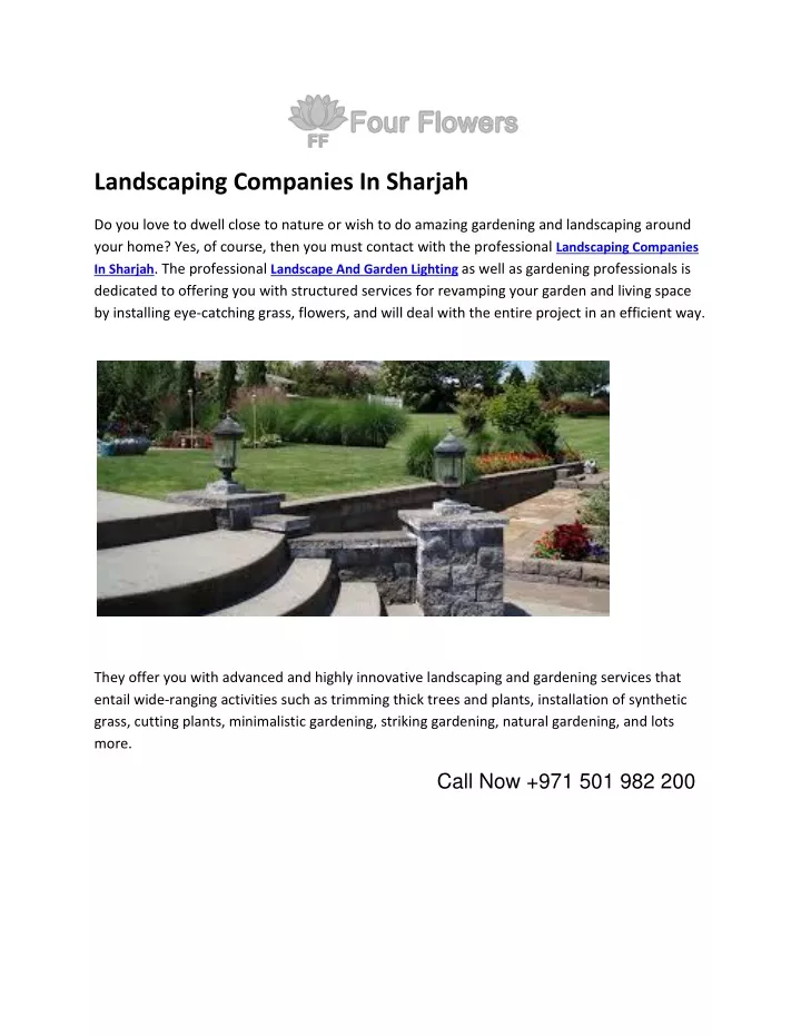 landscaping companies in sharjah