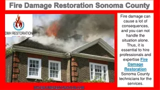 Fire Damage Restoration Sonoma County