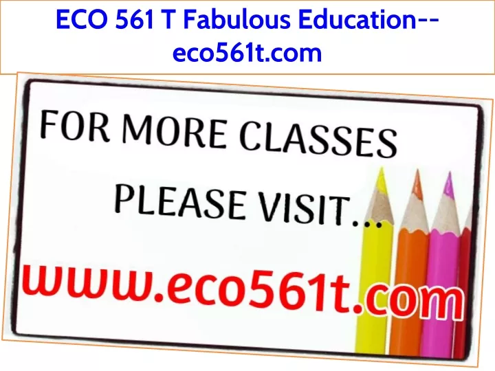 eco 561 t fabulous education eco561t com