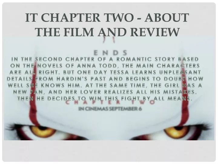 it chapter two about the film and review