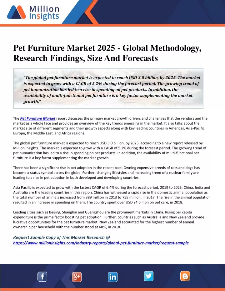 pet furniture market 2025 global methodology