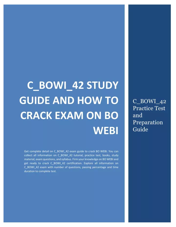 c bowi 42 study guide and how to crack exam on bo