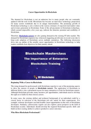 career opportunities in blockchain