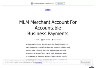 MLM Merchant Account For Accountable Business Payments