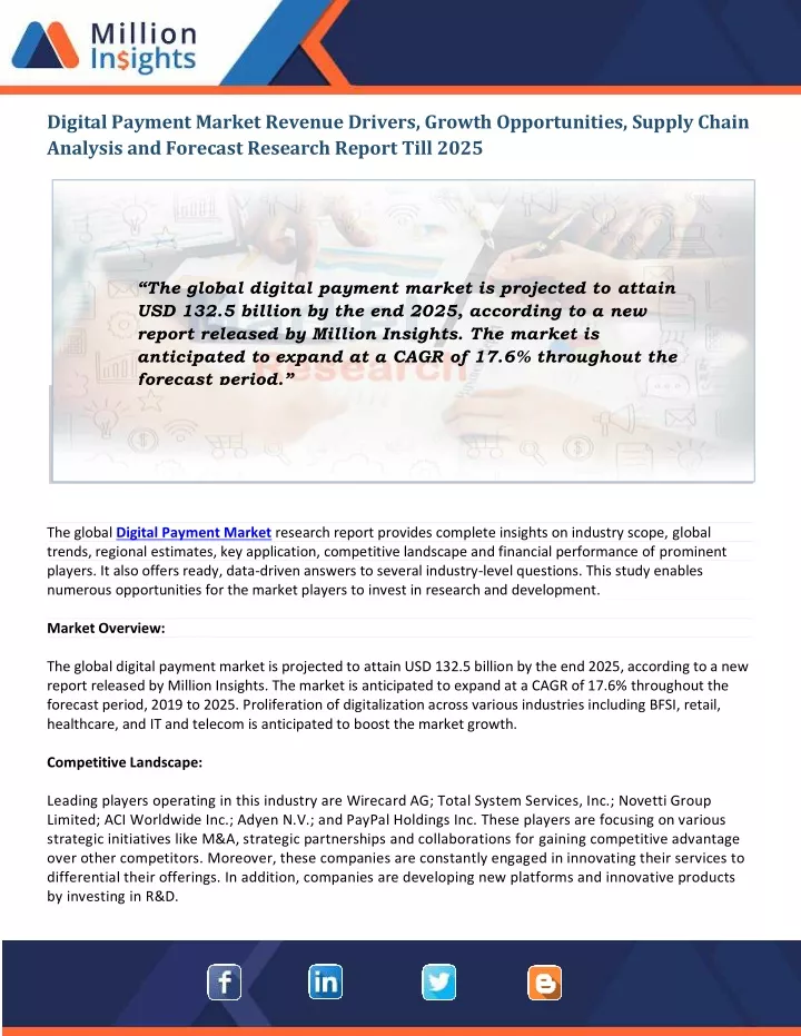 digital payment market revenue drivers growth